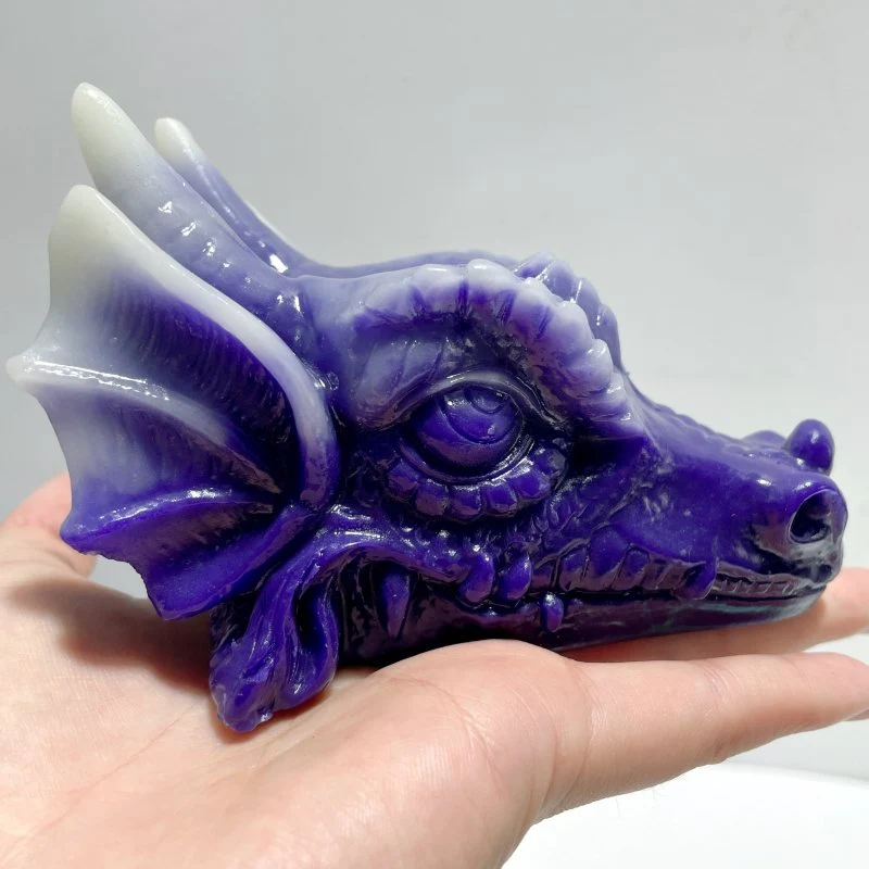 Fluorescent Resin Dragon Head Crystal Stand Wholesale - Image 6