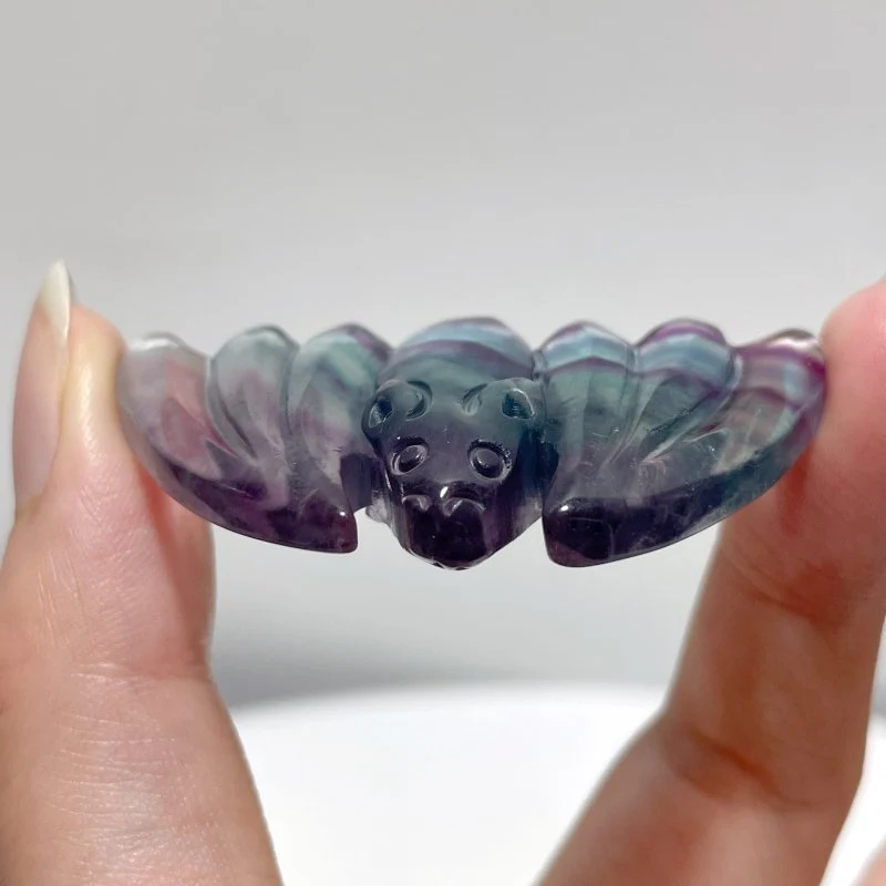 Rainbow Fluorite Bat Carving Wholesale - Image 4