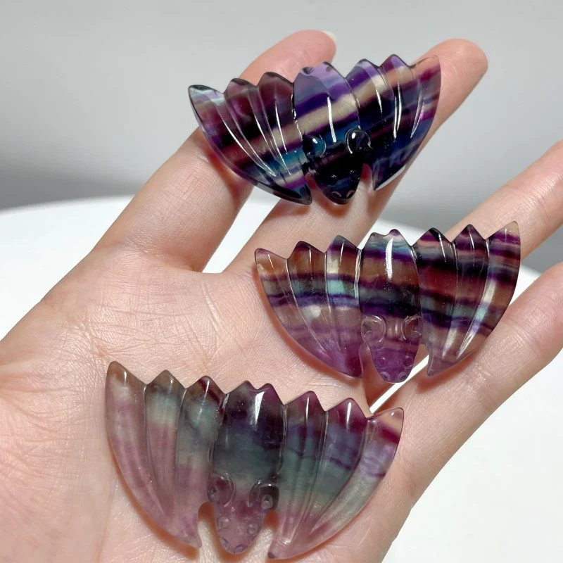 Rainbow Fluorite Bat Carving Wholesale - Image 5