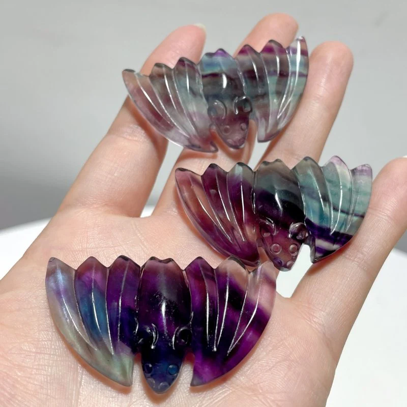 Rainbow Fluorite Bat Carving Wholesale - Image 8