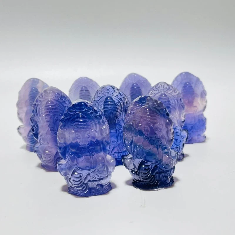Fluorite Ganesha Carving Wholesale - Image 3