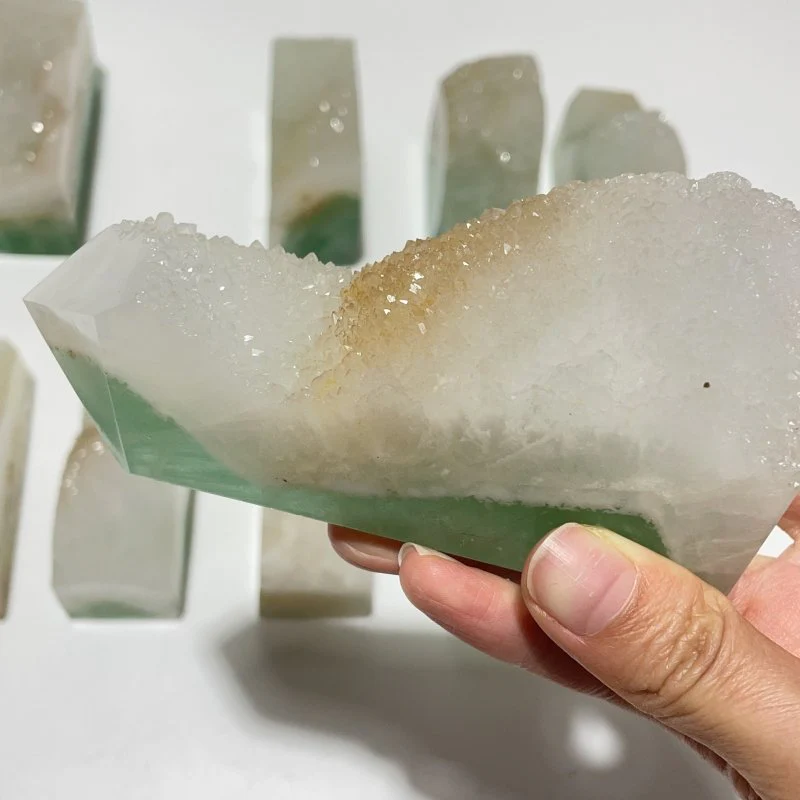 12 Pieces Fluorite Geode Druzy Tower Points - Image 5