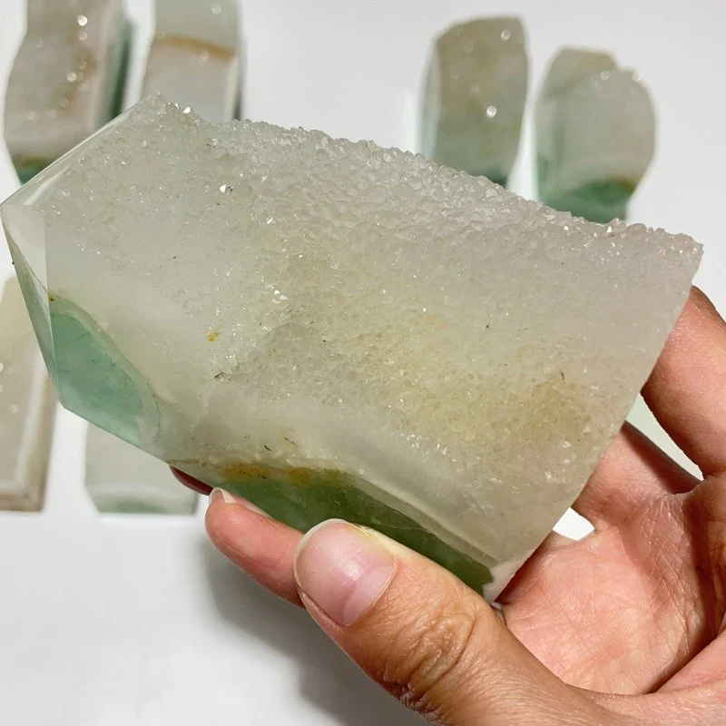 12 Pieces Fluorite Geode Druzy Tower Points - Image 6