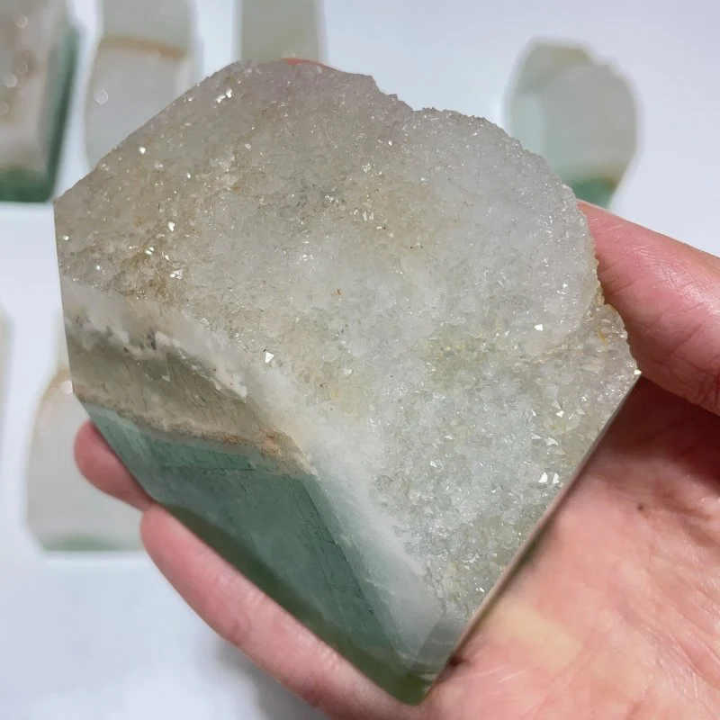 12 Pieces Fluorite Geode Druzy Tower Points - Image 7
