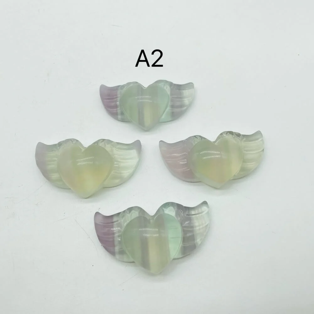 Fluorite Heart Wing Carving Wholesale - Image 4