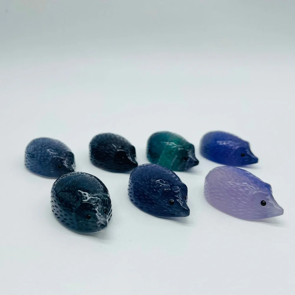 Rainbow Fluorite Hedgehog High Quality Carving Wholesale - Image 5