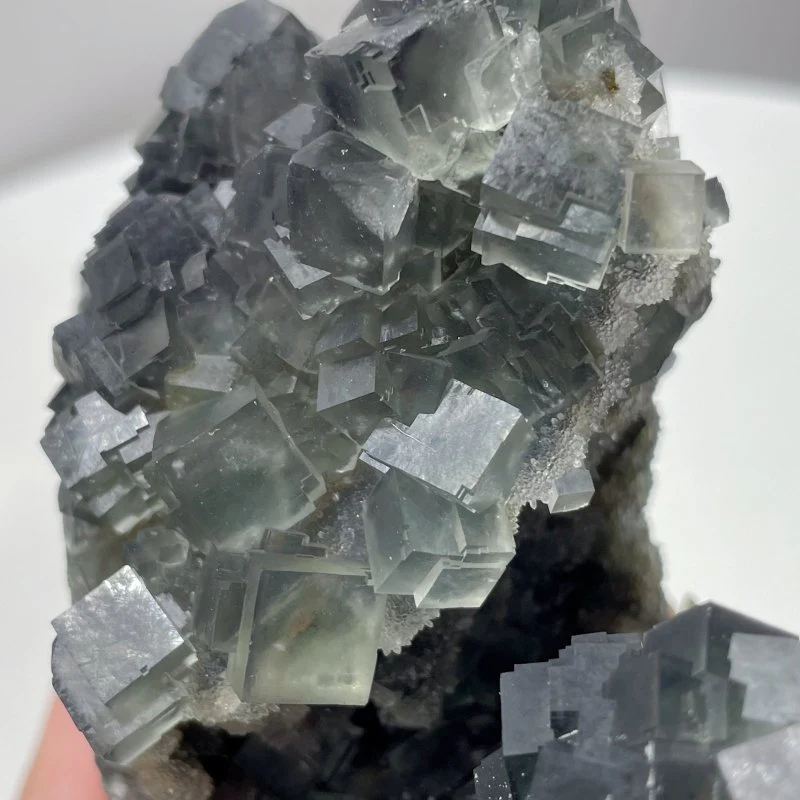 4 Pieces Cutting Fluorite Mineral Cubes Specimen Tower - Image 2