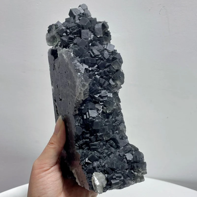 4 Pieces Cutting Fluorite Mineral Cubes Specimen Tower - Image 6