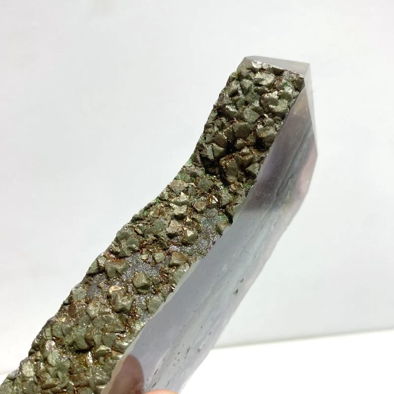 9 Pieces Unique Fluorite Mixed Pyrite Calcite Slab - Image 5