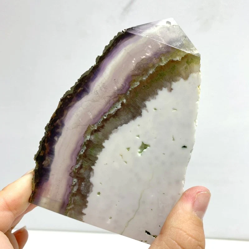 9 Pieces Unique Fluorite Mixed Pyrite Calcite Slab - Image 6