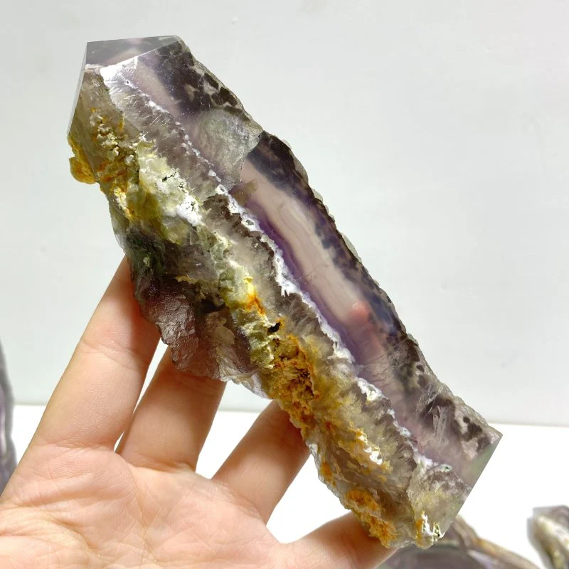 12 Pieces Fluorite Mixed Pyrite Calcite Slabs - Image 3