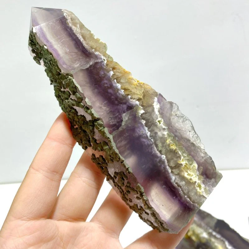12 Pieces Fluorite Mixed Pyrite Calcite Slabs - Image 5