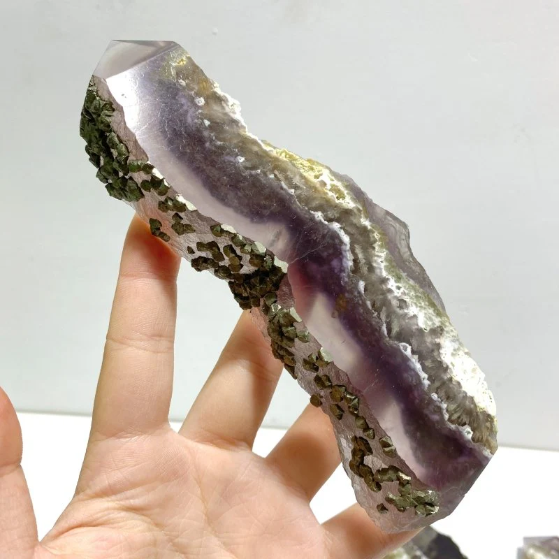 12 Pieces Fluorite Mixed Pyrite Calcite Slabs - Image 6