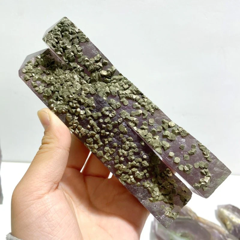 12 Pieces Fluorite Mixed Pyrite Calcite Slabs - Image 7