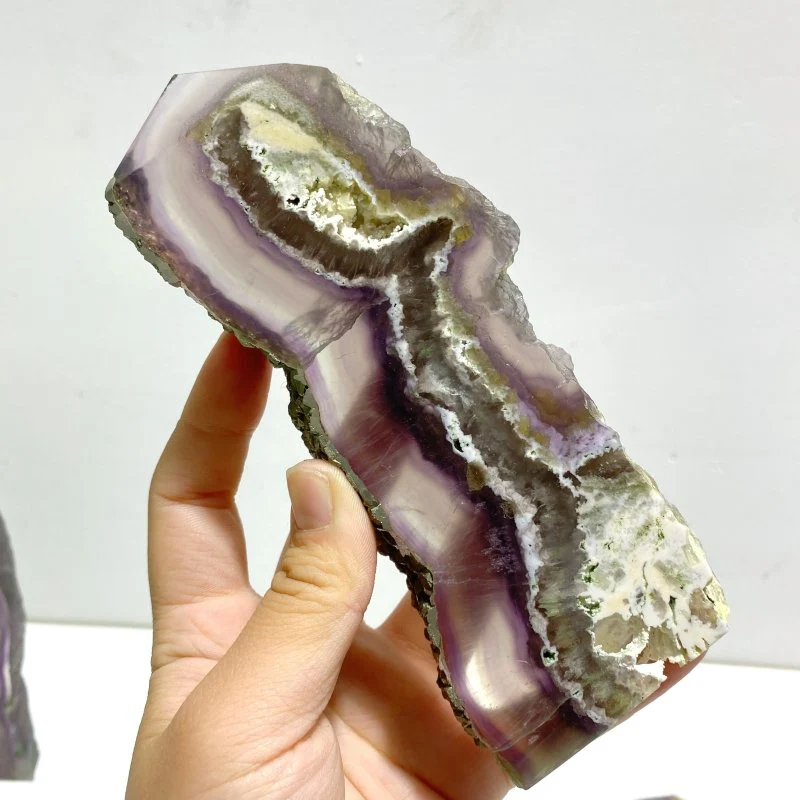 12 Pieces Fluorite Mixed Pyrite Calcite Slabs - Image 8