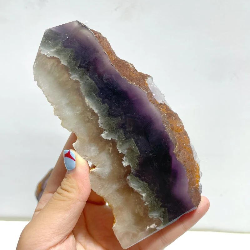 11 Pieces Fluorite Mixed Pyrite Points - Image 5