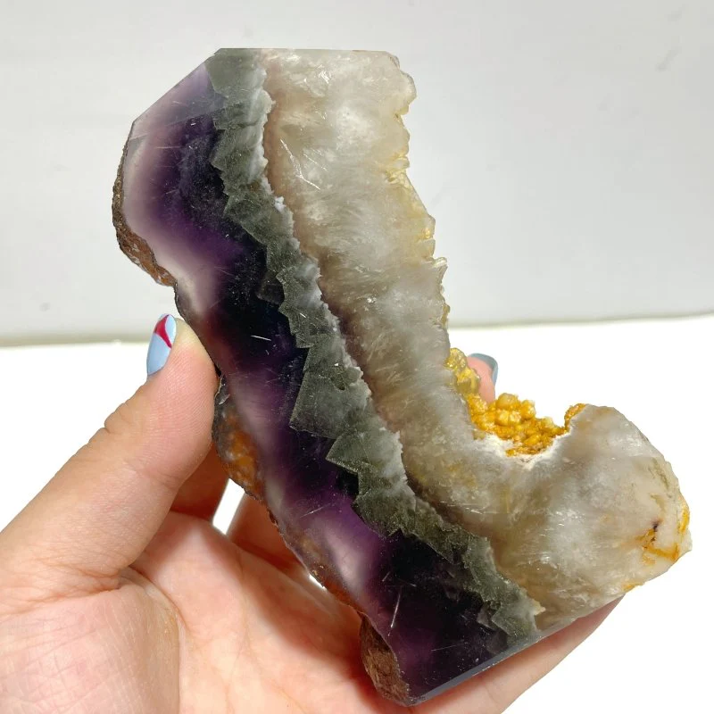 11 Pieces Fluorite Mixed Pyrite Points - Image 6