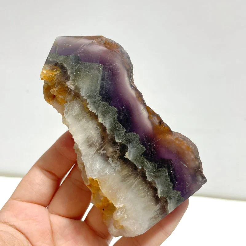 11 Pieces Fluorite Mixed Pyrite Points - Image 7