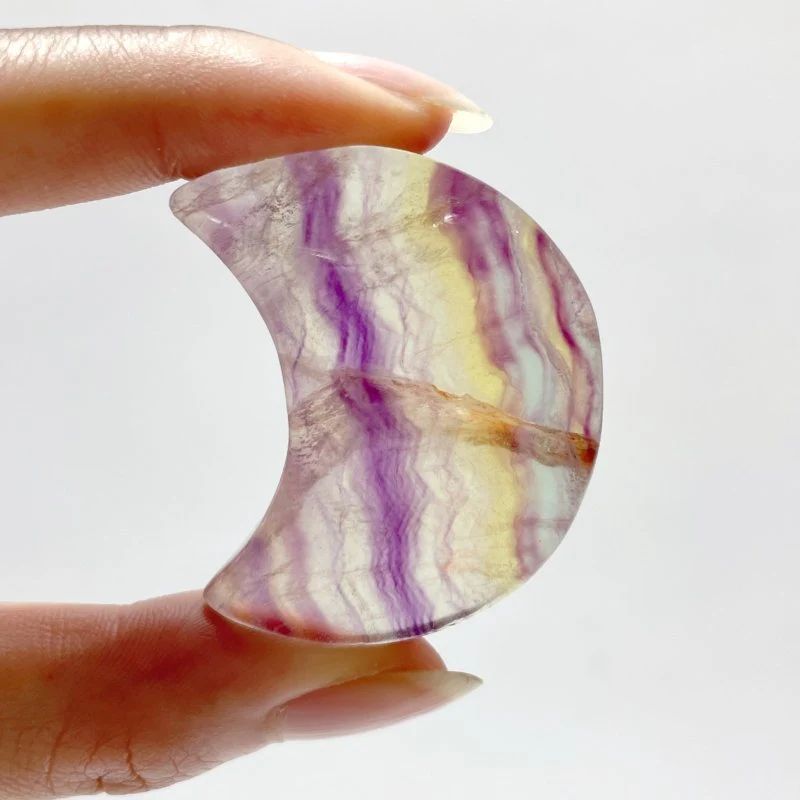 Colorful Fluorite Moon Carving Wholesale - Image 3