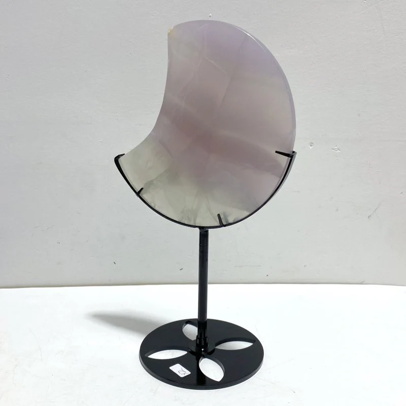 5 Pieces Fluorite Moon Carving With Stand - Image 5
