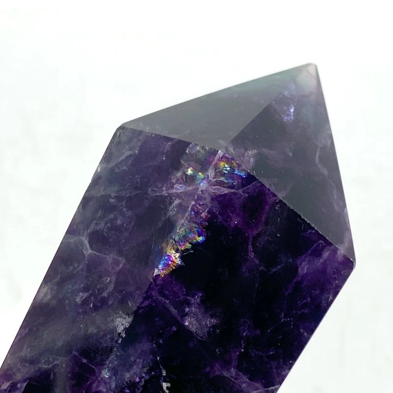 7 Pieces Fluorite Point Magic Scepter Wand With Stand - Image 8
