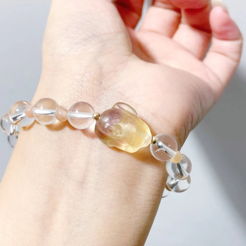 3 Types Fluorite Rabbit With Clear Quartz Bracelet Wholesale Original Design - Image 7