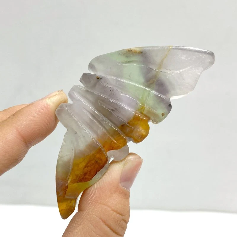 5 Pairs Fluorite Small Butterfly Wing With Stand - Image 6