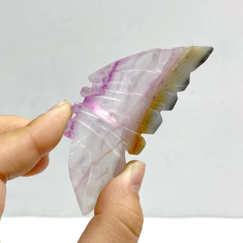 5 Pairs Fluorite Small Butterfly Wing With Stand - Image 9