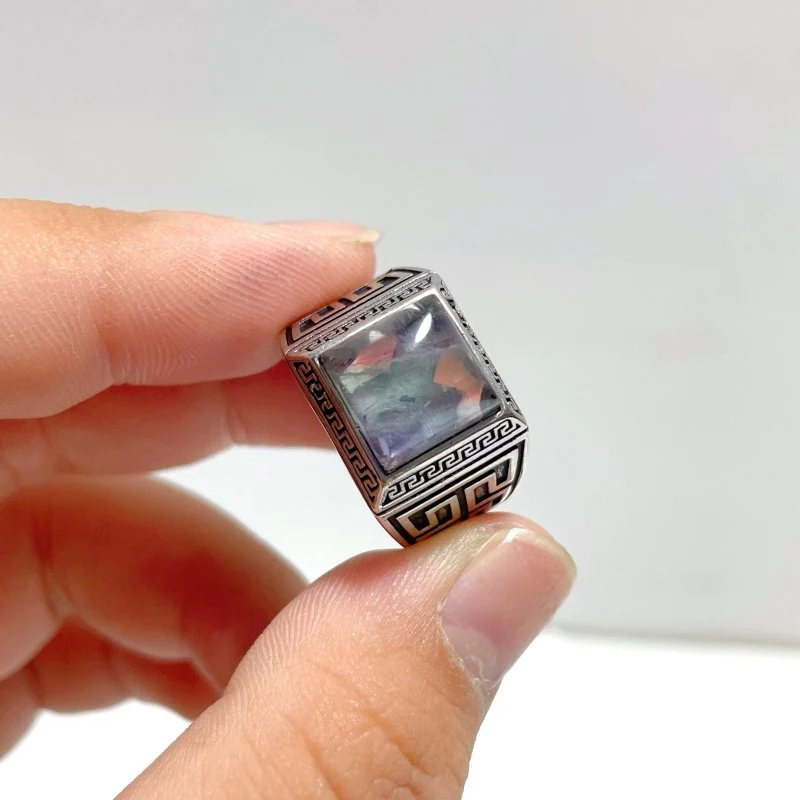 25 Pieces Colorful Fluorite Sugar Cube Ring - Image 3