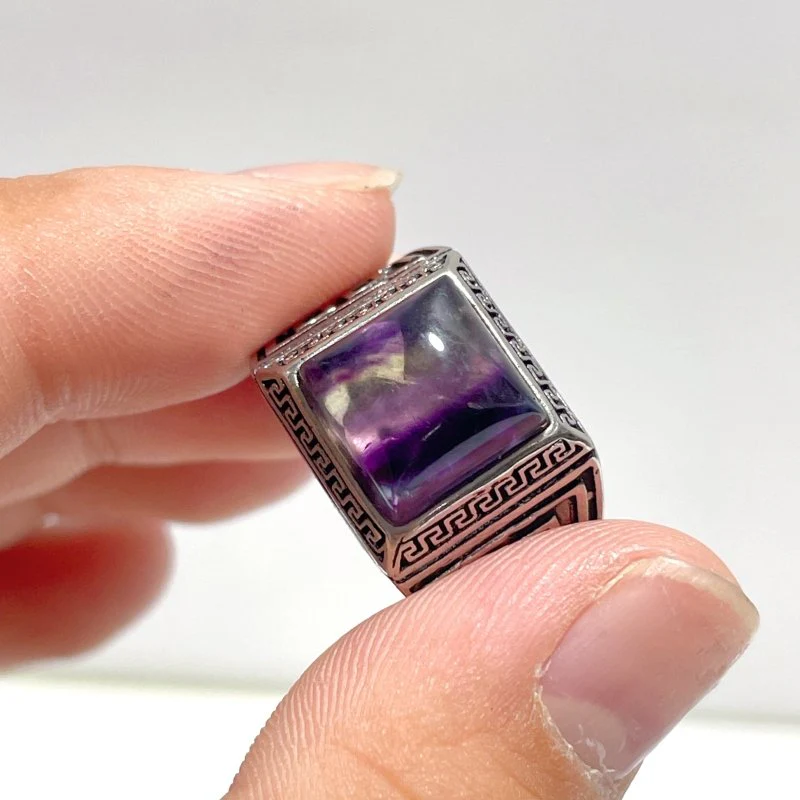 25 Pieces Colorful Fluorite Sugar Cube Ring - Image 4