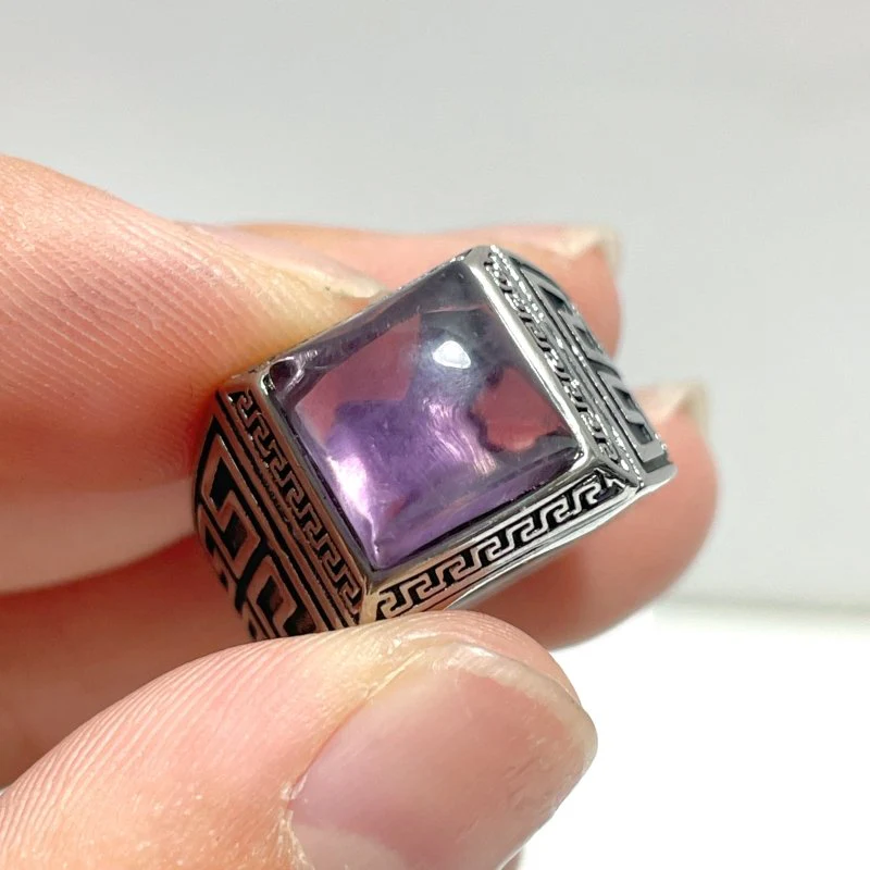 25 Pieces Colorful Fluorite Sugar Cube Ring - Image 6