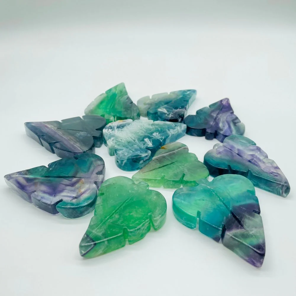 Fluorite Tree Leaf Carving Wholesale - Image 2