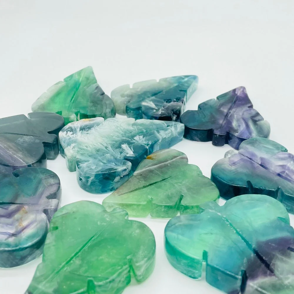 Fluorite Tree Leaf Carving Wholesale - Image 3