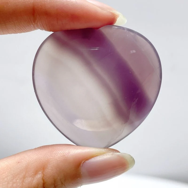 2 Colors Fluorite Worry Stone Heart Wholesale - Image 5