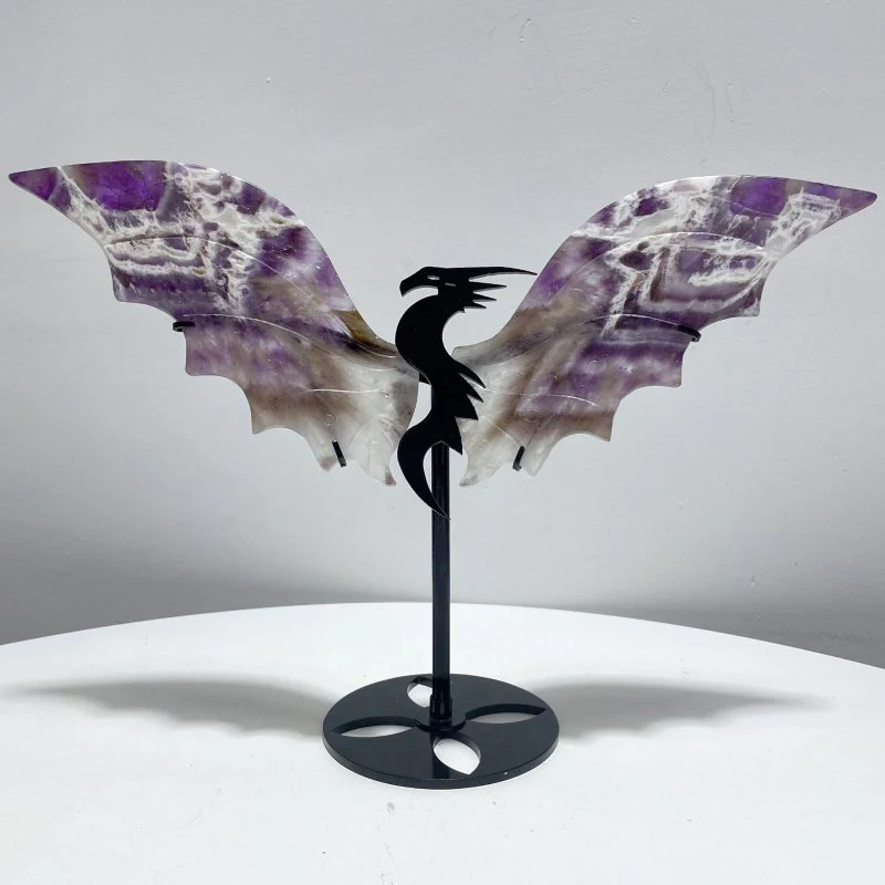 Flying Dragon Wing With Stand Chevron Amethyst
