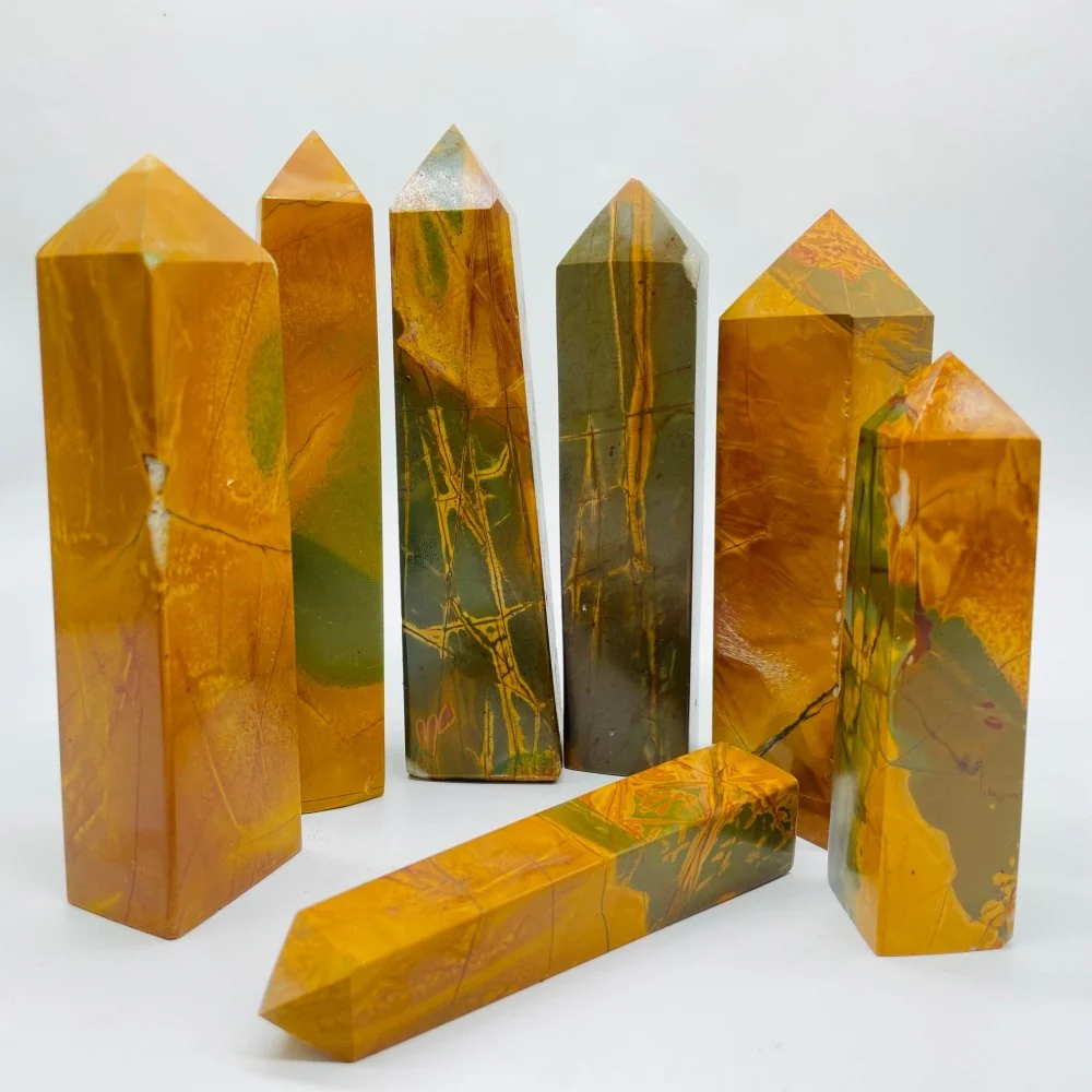 Yellow Marble Four-Sided Tower Point Wholesale - Image 5