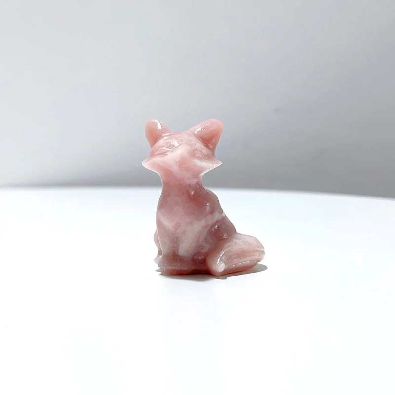 12 Types Fox Carving Wholesale Obsidian Pink Opal Yooperlite - Image 10