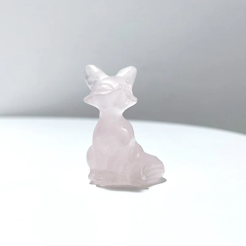12 Types Fox Carving Wholesale Obsidian Pink Opal Yooperlite - Image 16