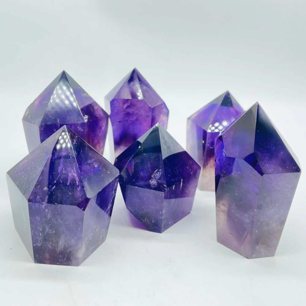 Free Shape Purple Amethyst Crystal Point Wand Wholesale - Image 3