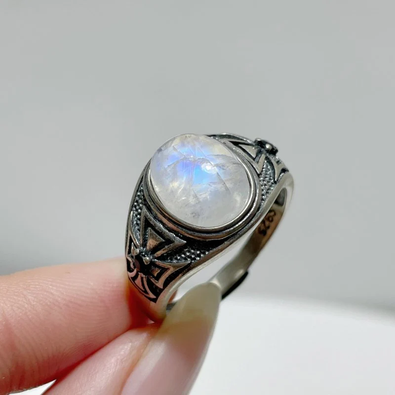 #G5 Silver Rings Wholesale Moonstone Amethyst Labradorite