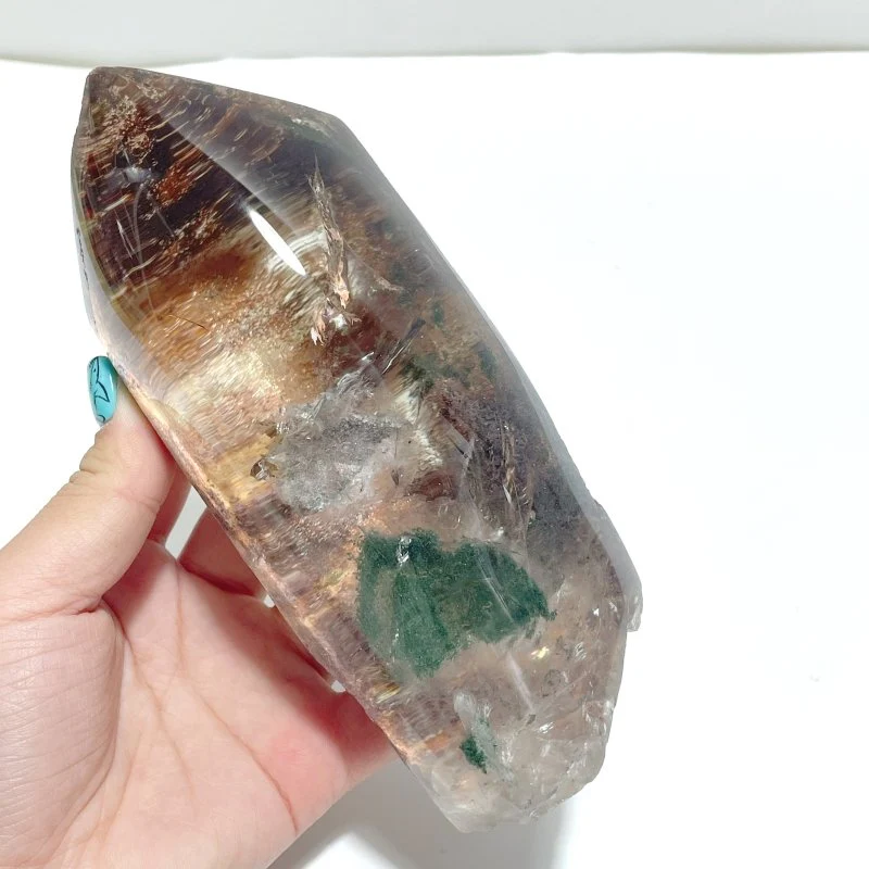 High Quality Garden Quartz Crystal Point Raw Back