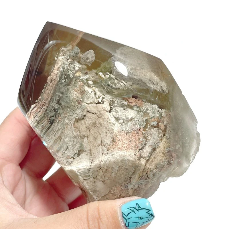 Very Clear Garden Quartz Crystal Raw Bottom