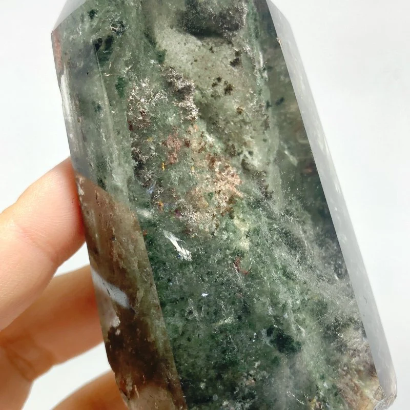 Garden Quartz Raw Bottom Point With Stand #1 - Image 7