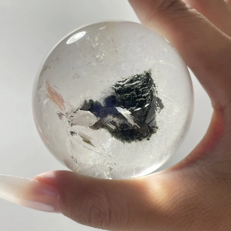 High Quality Garden Quartz Lodolite Sphere - Image 2