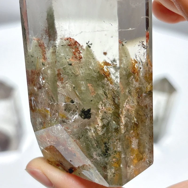 4 Pieces Garden Quartz Tower Points Lodolite - Image 6