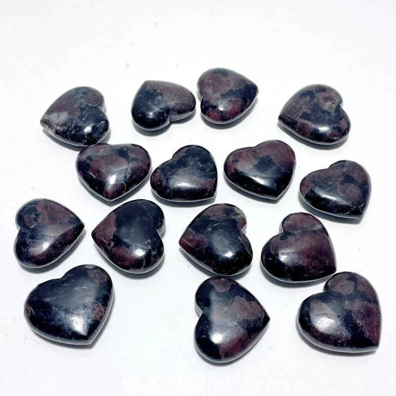 Garnet Mixed Astrophyllite Heart Wholesale