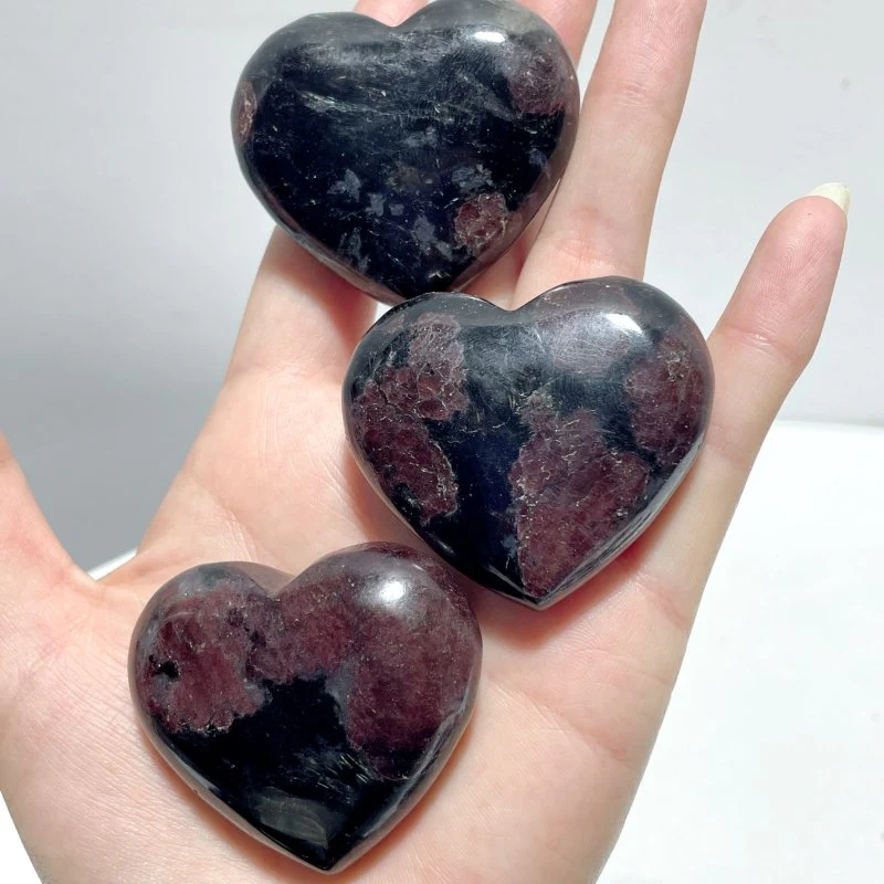 Garnet Mixed Astrophyllite Heart Wholesale - Image 2