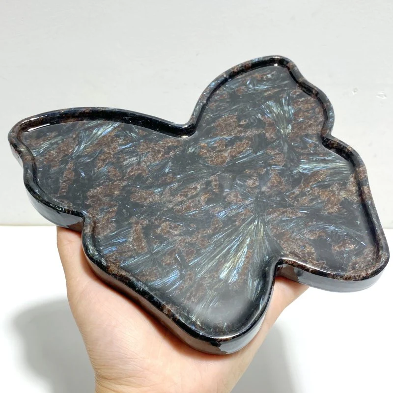 Garnet Mixed Astrophyllite Butterfly Plate Home Decor Wholesale - Image 3
