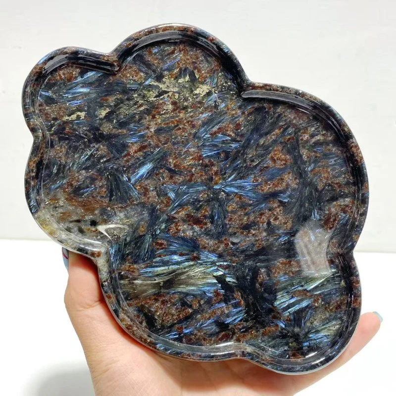 Garnet Mixed Astrophyllite Cloud Shape Stand Base Home Decor Wholesale