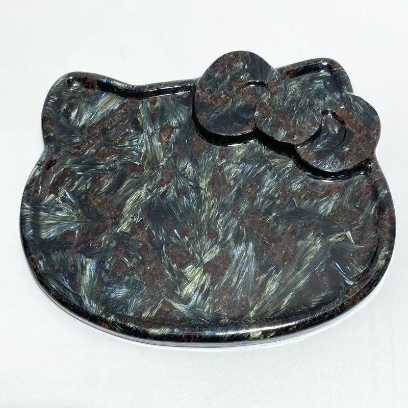 Garnet Mixed Astrophyllite Hello Kitty Stand Base Home Decor Wholesale - Image 2
